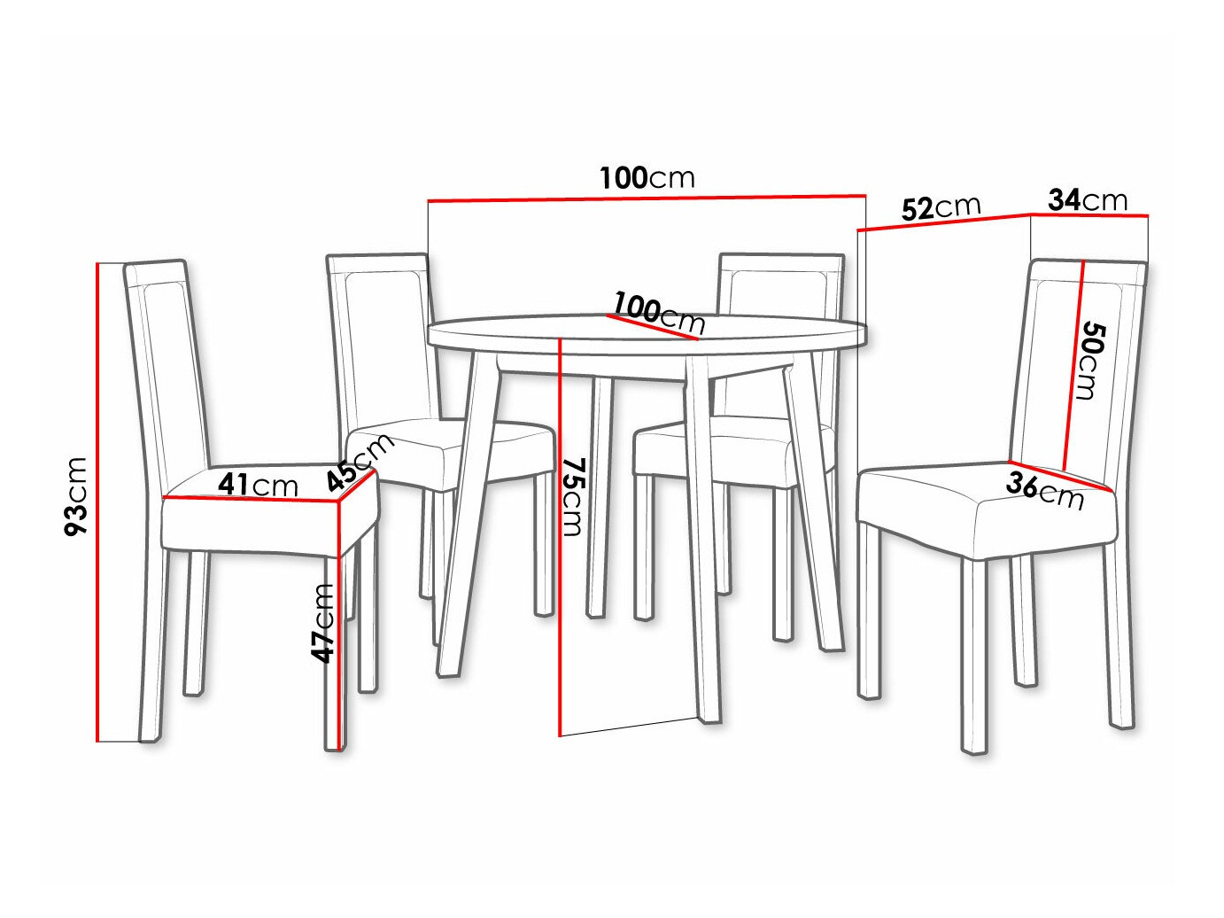 Dining set Victorville 304 (White)