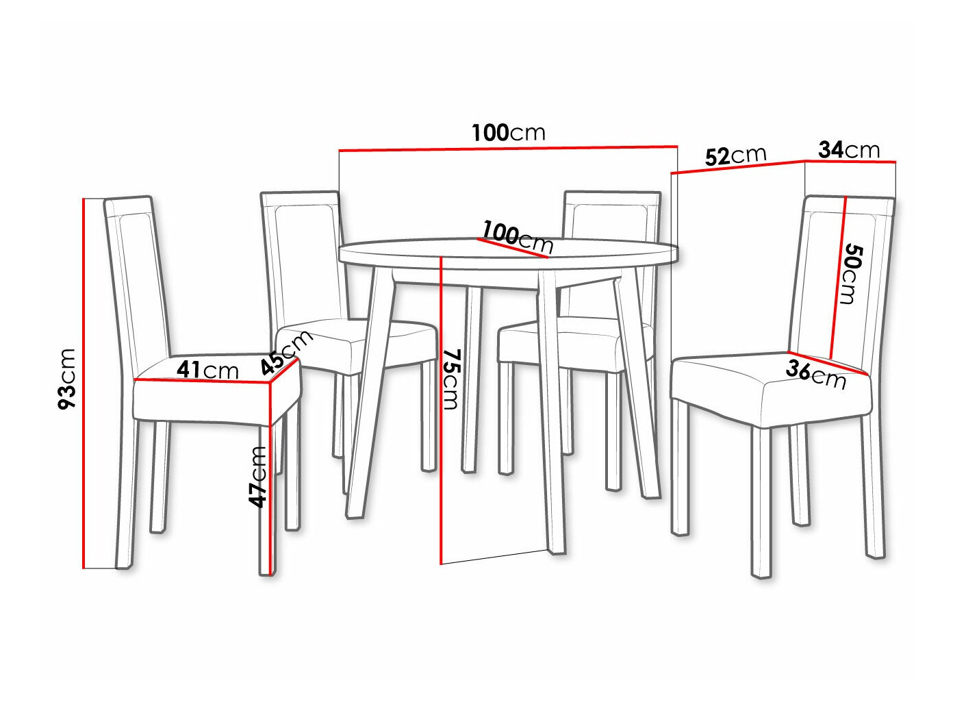 Dining set Victorville 306 (White)
