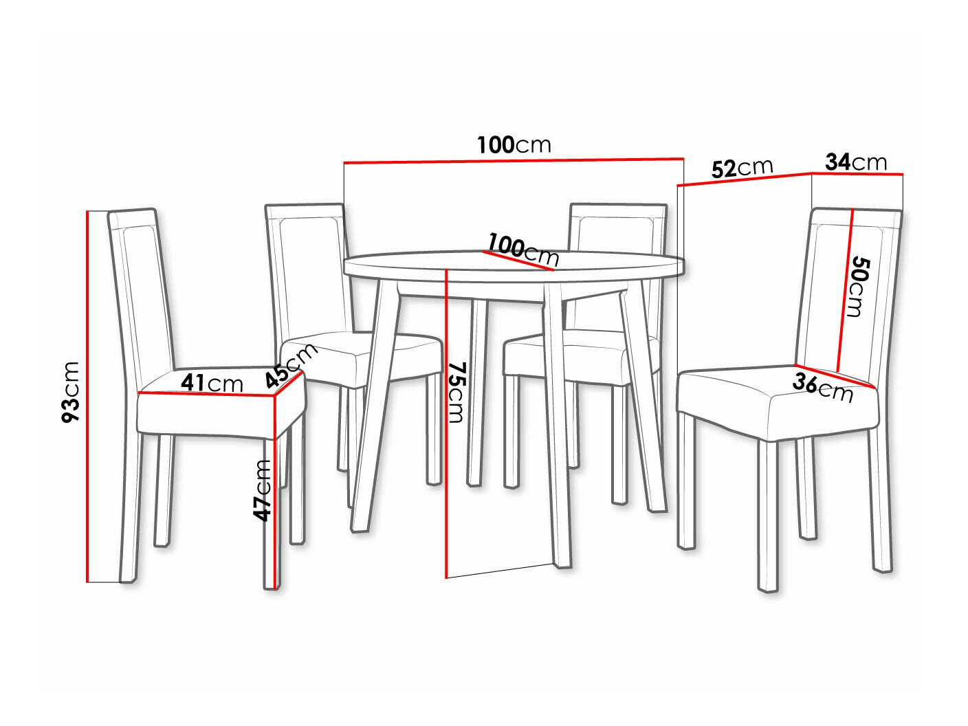 Dining set Victorville 306 (White)