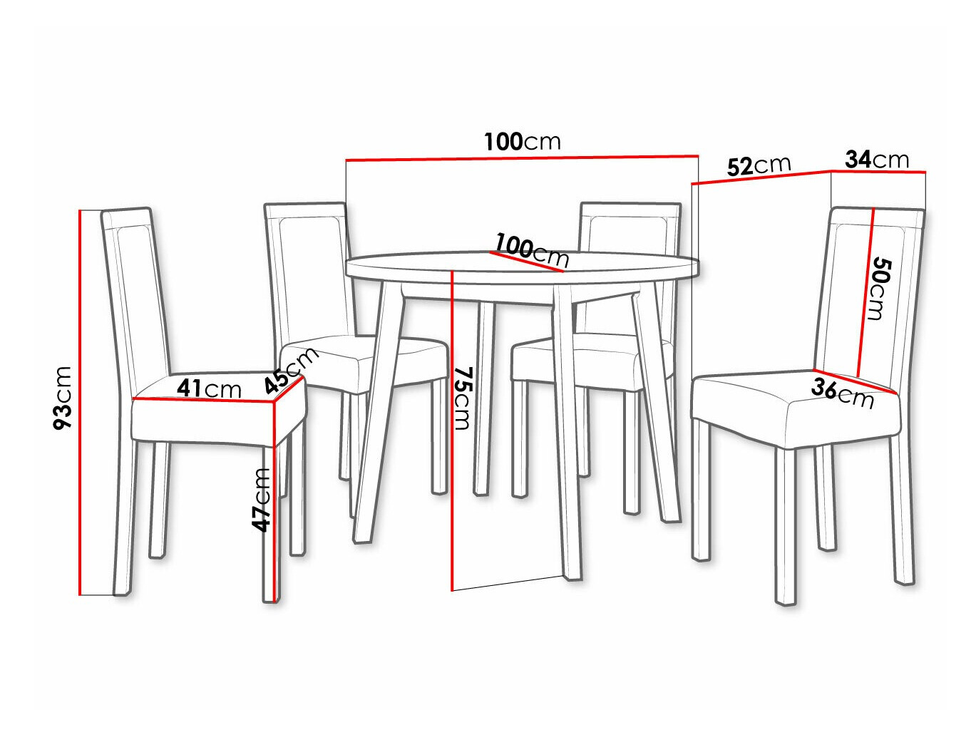 Dining set Victorville 306 (White)