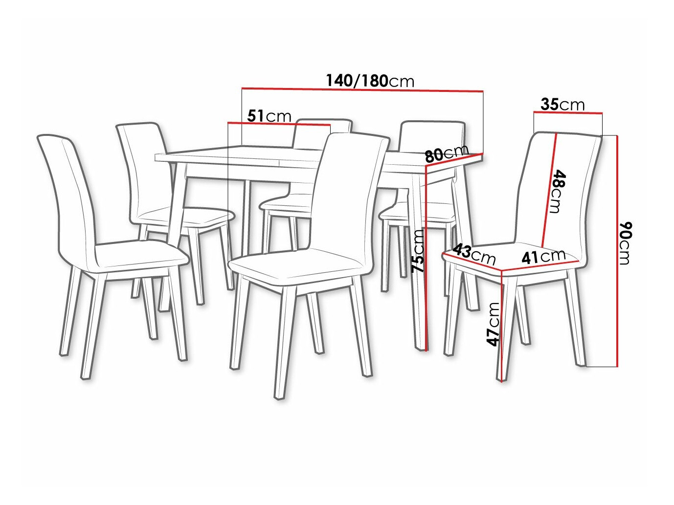 Dining set Victorville 321 (White)