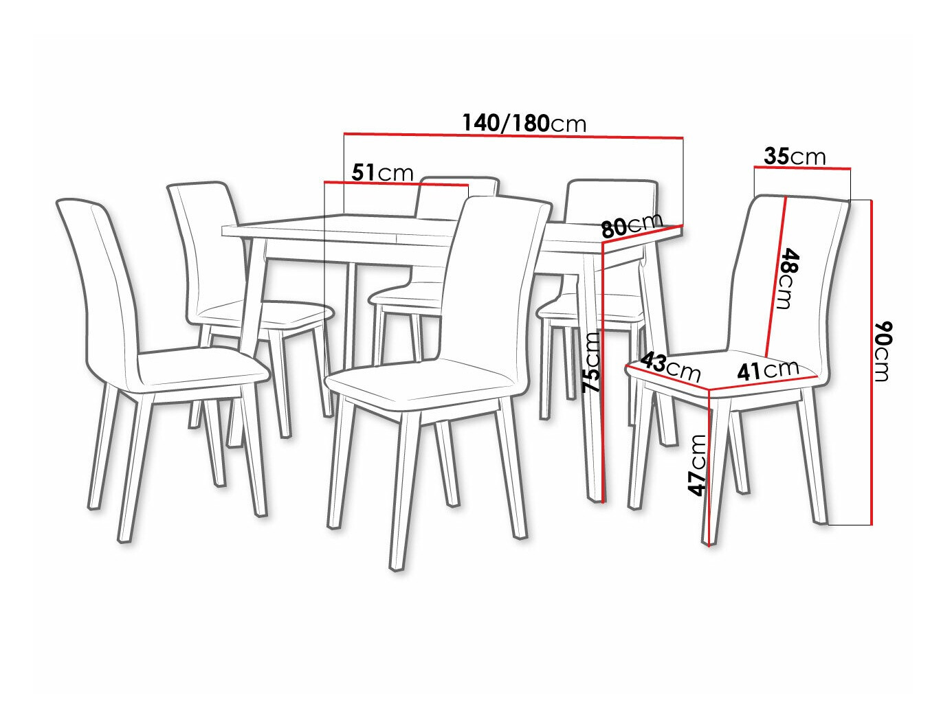 Dining set Victorville 322 (White)