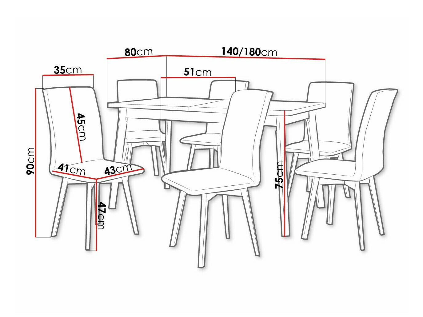 Dining set Victorville 323 (Sonoma oak)