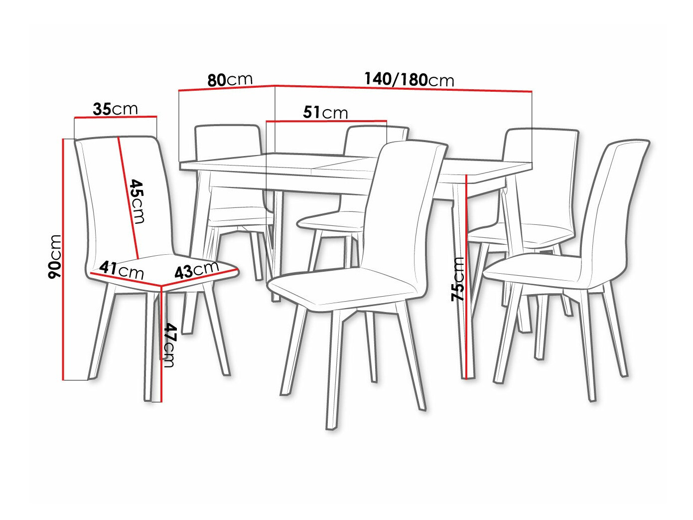 Dining set Victorville 326 (White)