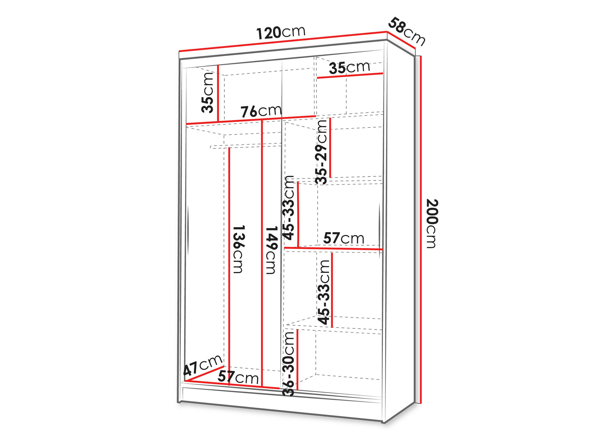 Wardrobe Closico Salvor I (Black)