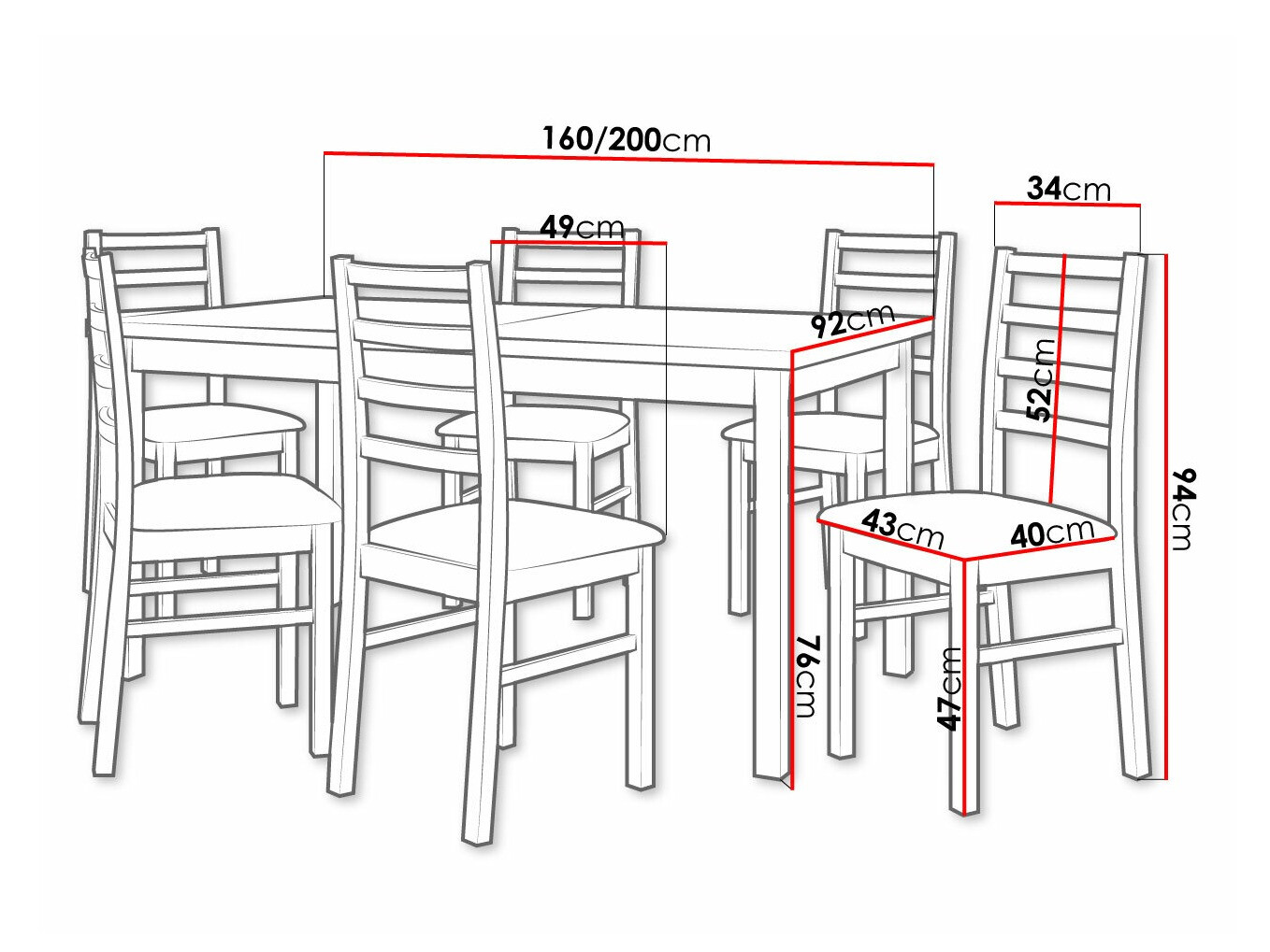Dining set Victorville 307 (Nut)