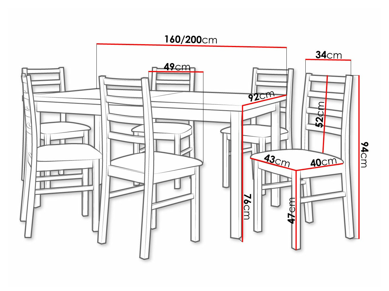 Dining set Victorville 307 (Nut)