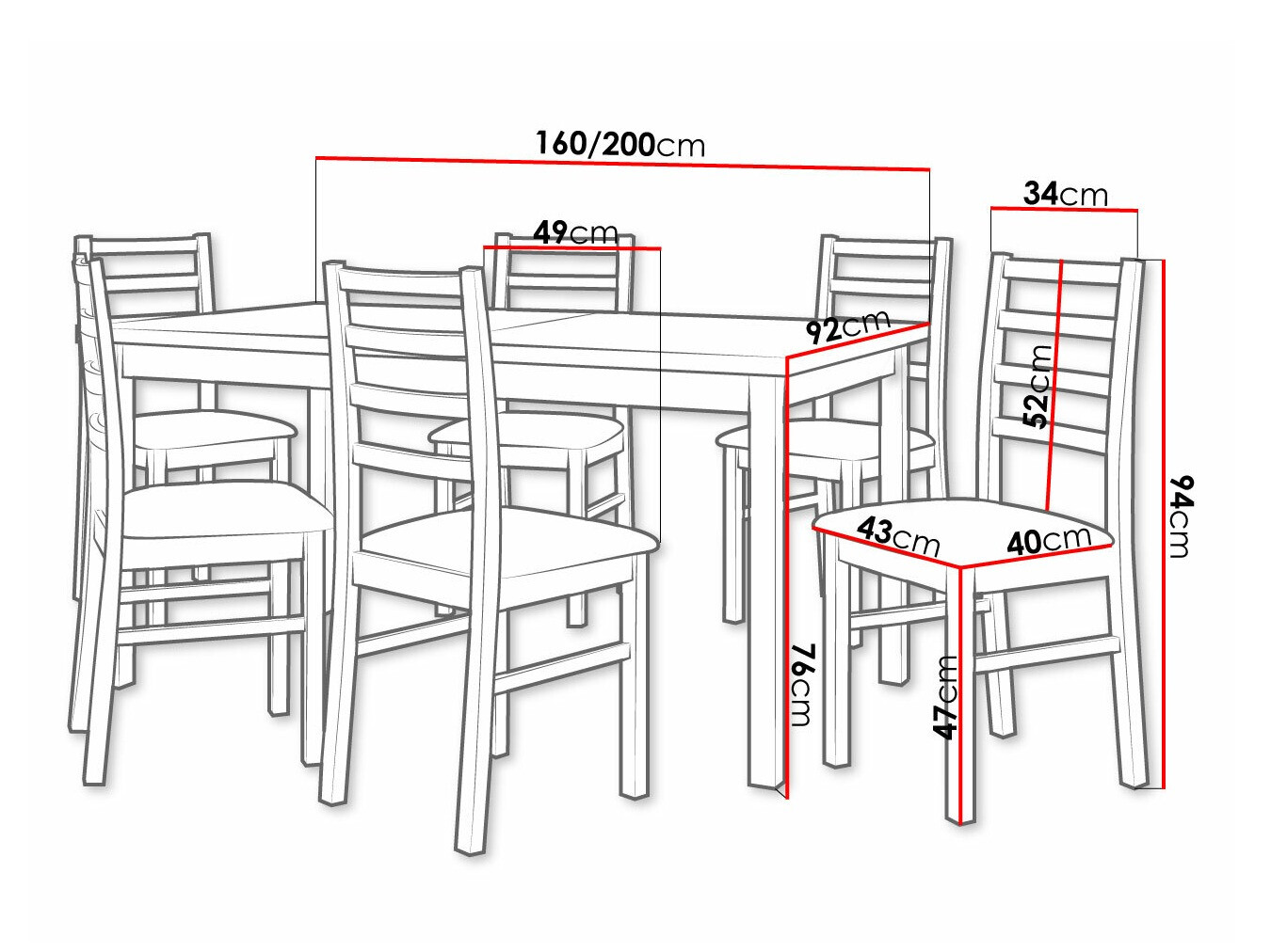 Dining set Victorville 307 (Nut)