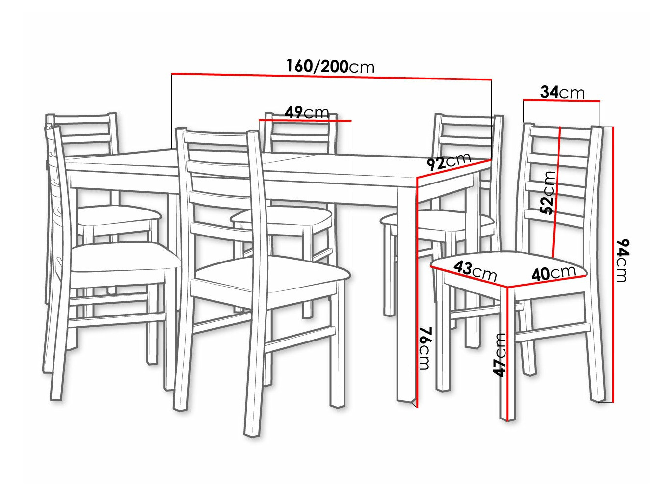 Dining set Victorville 307 (White)