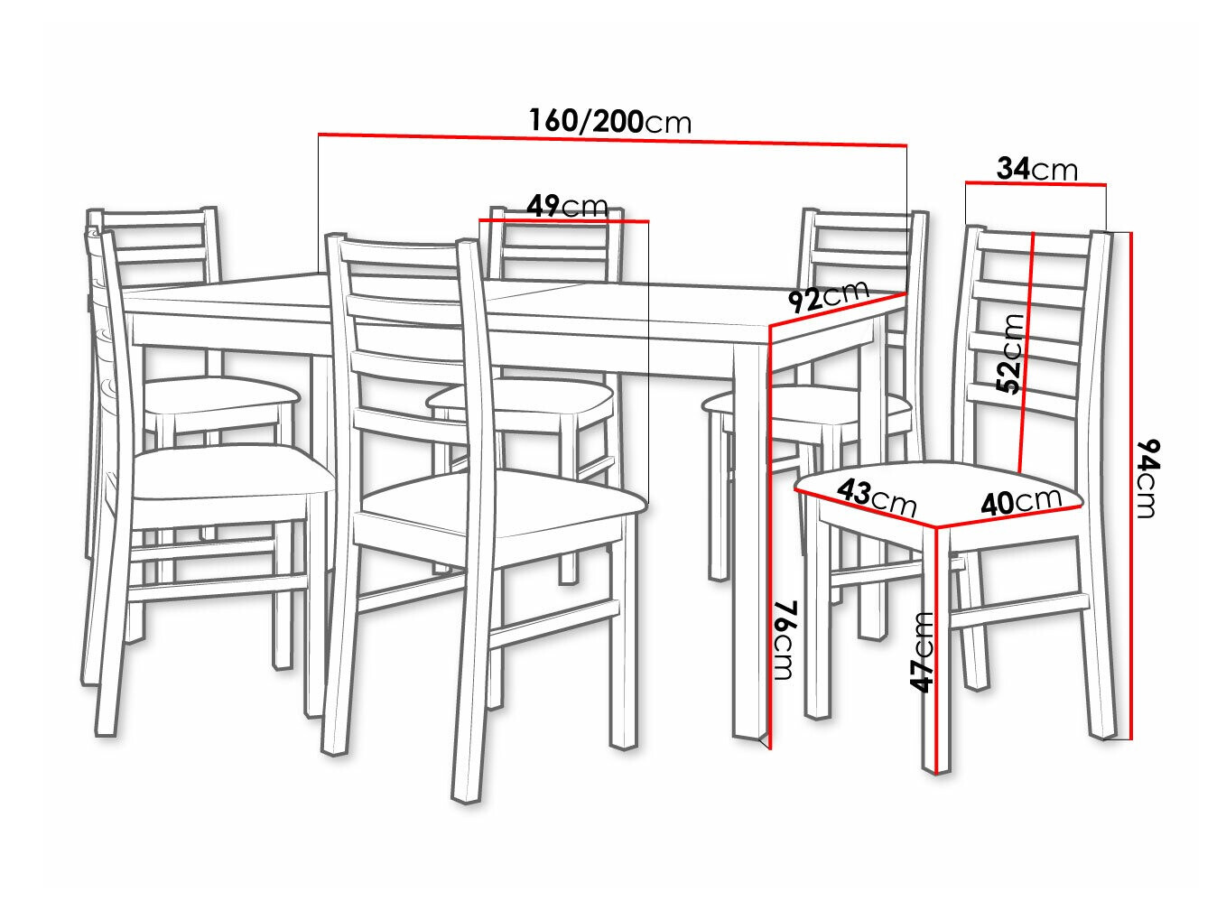 Dining set Victorville 307 (White)