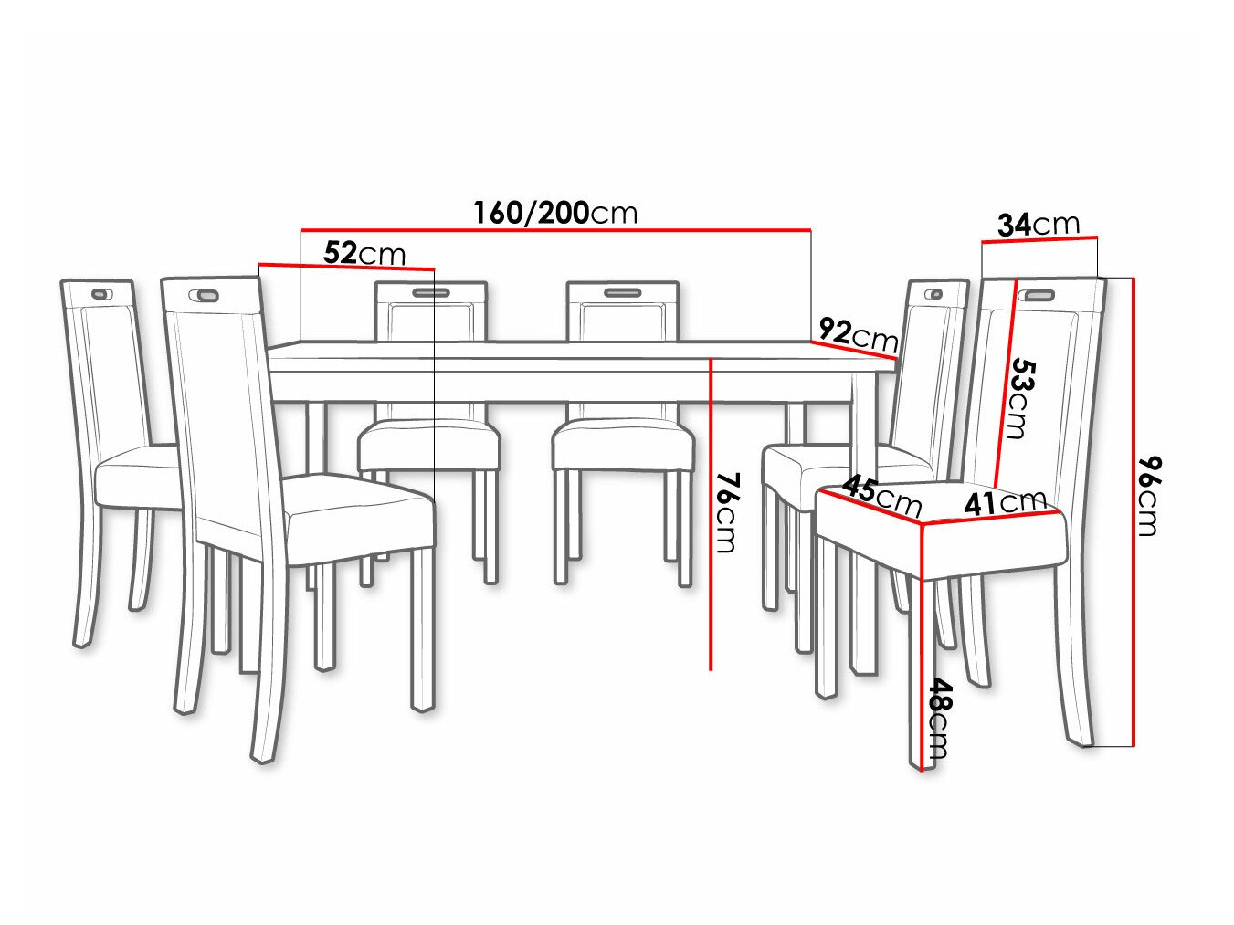 Dining set Victorville 308 (Nut)