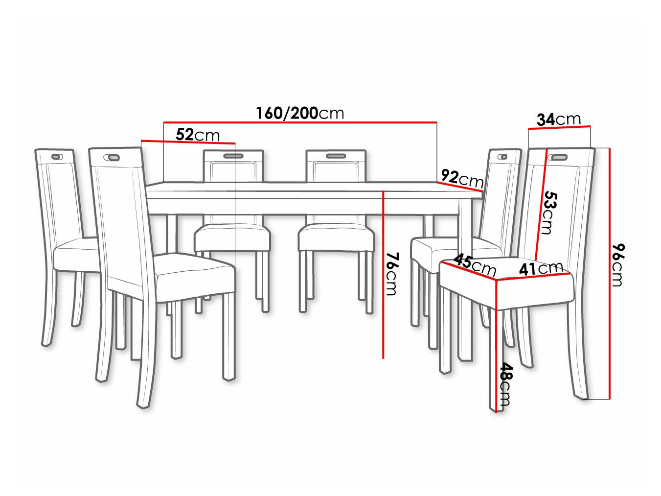 Dining set Victorville 308 (Nut)