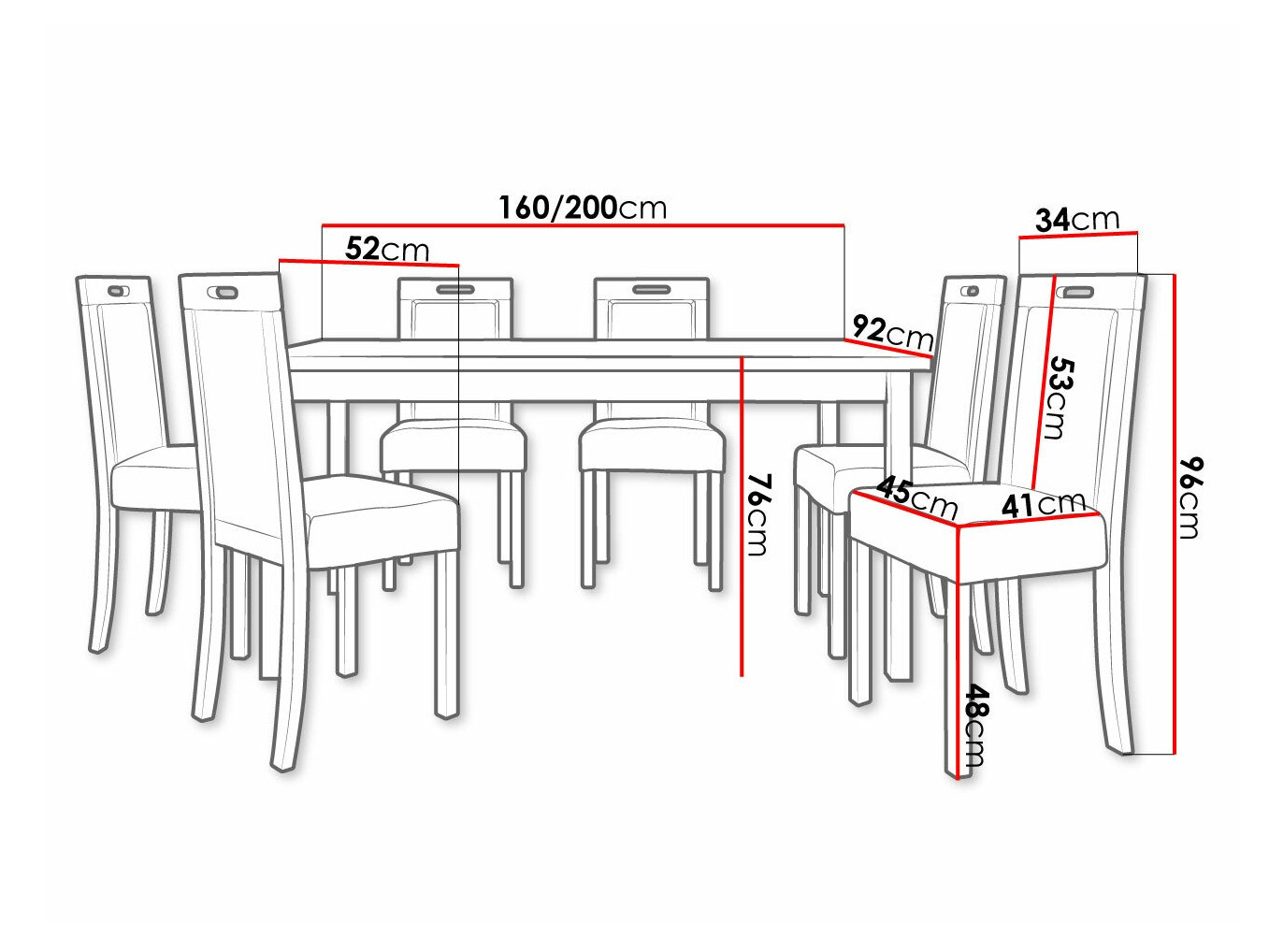 Dining set Victorville 308 (White)