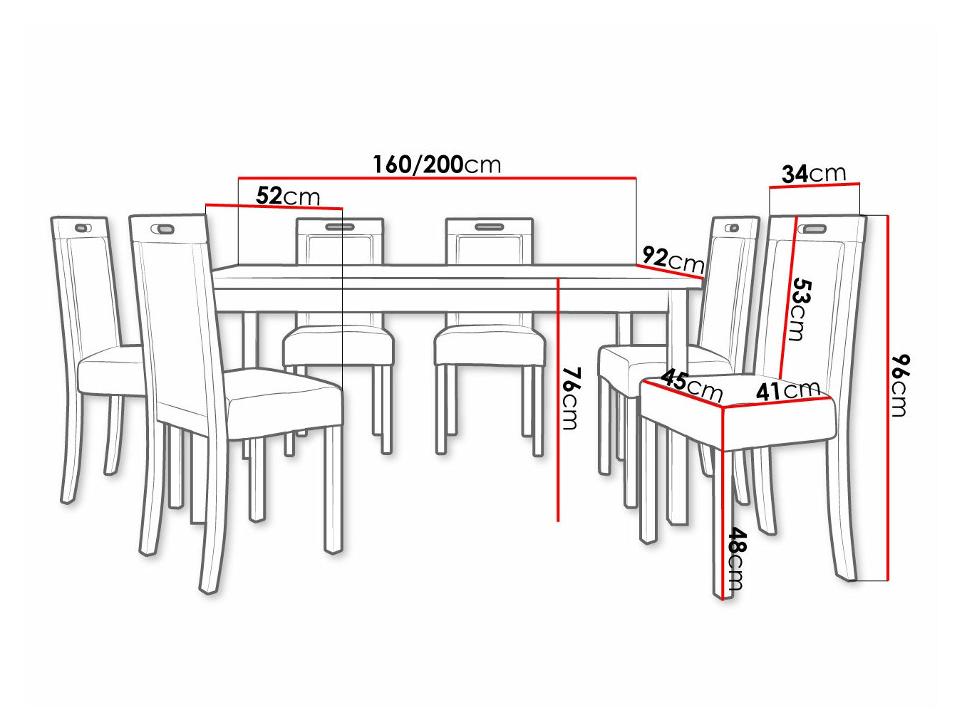 Dining set Victorville 308 (White)