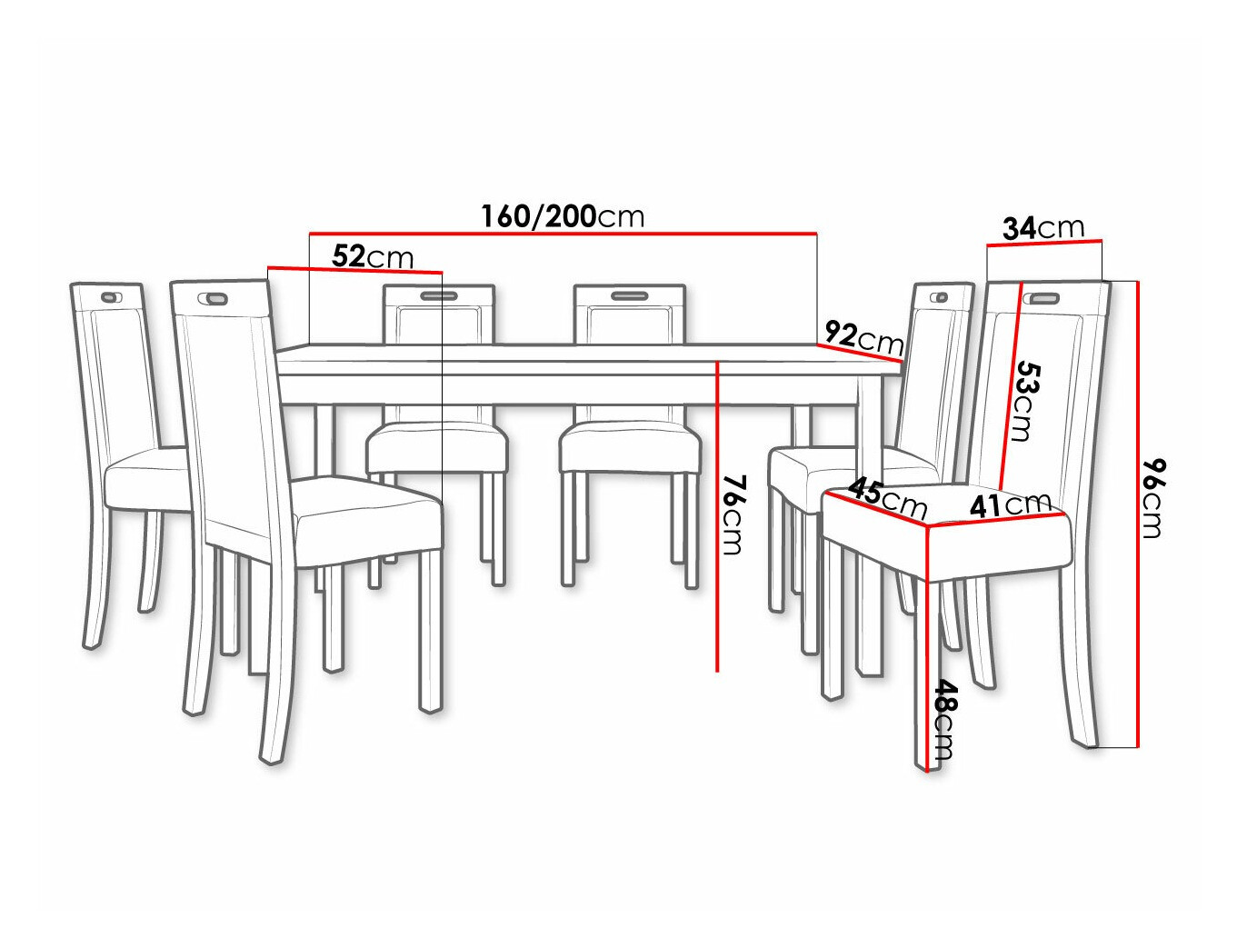 Dining set Victorville 308 (White)