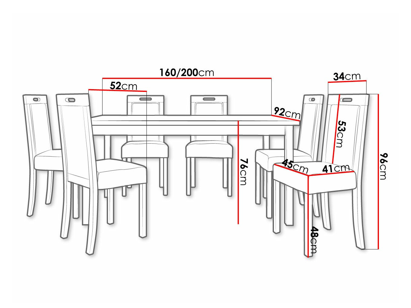 Dining set Victorville 308 (White)