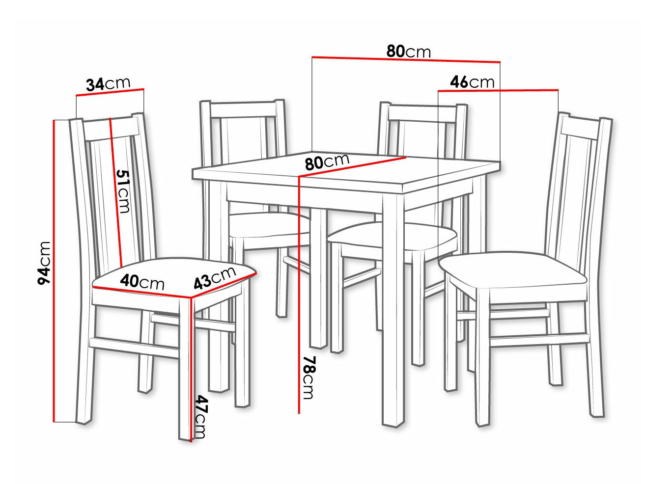 Dining set Victorville 310 (Nut)