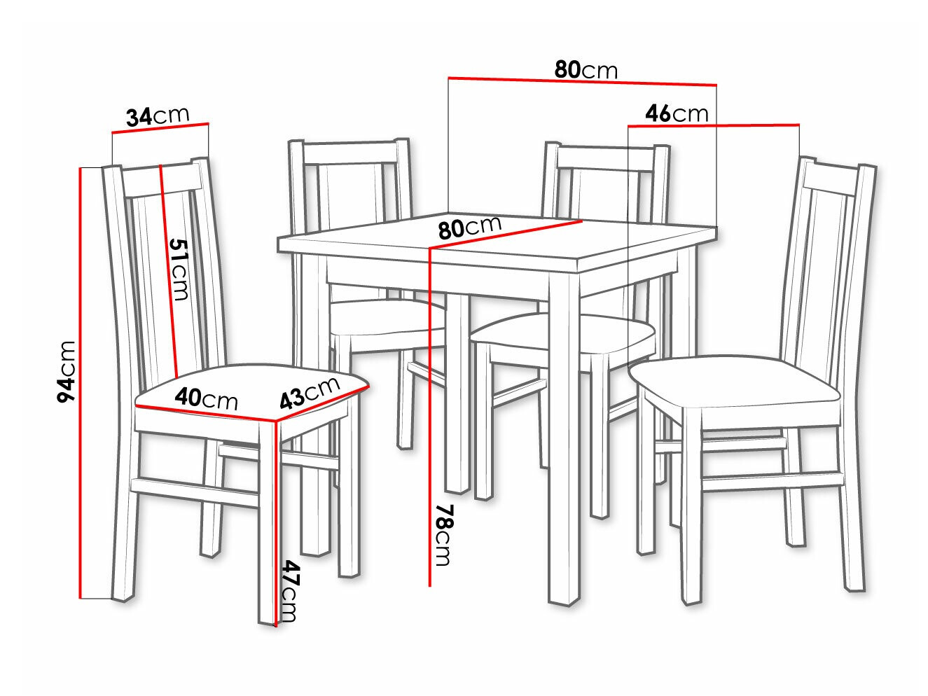 Dining set Victorville 310 (Nut)