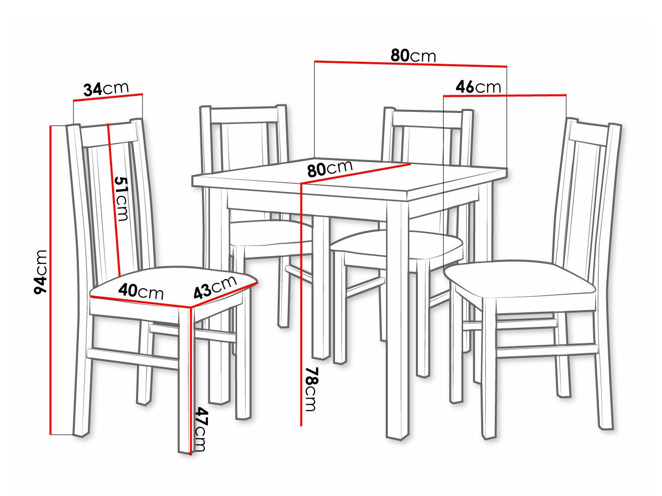 Dining set Victorville 310 (Nut)