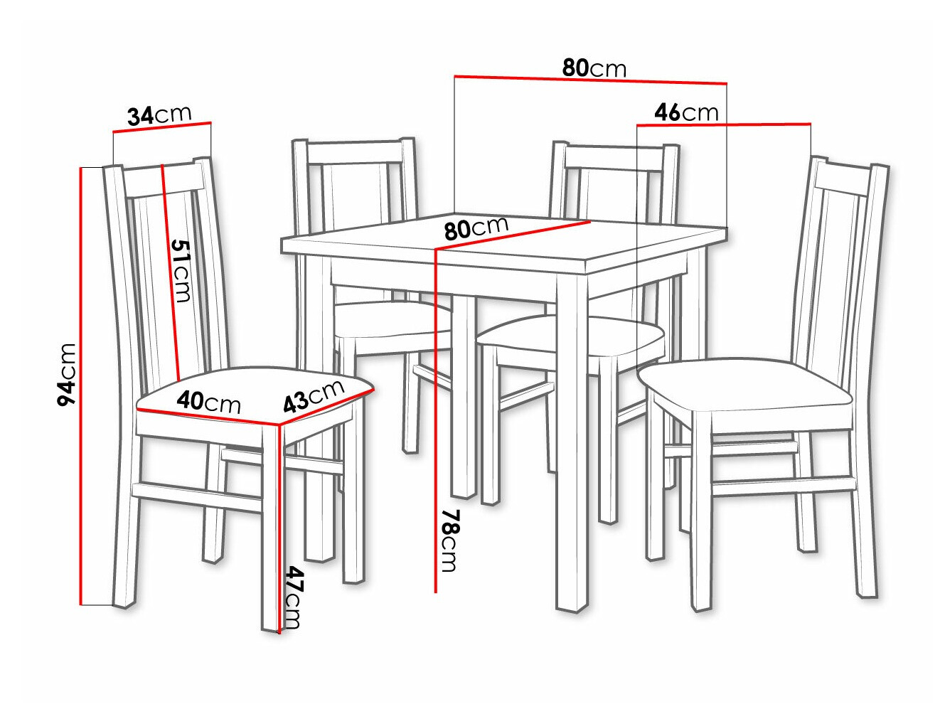 Dining set Victorville 310 (Sonoma oak)