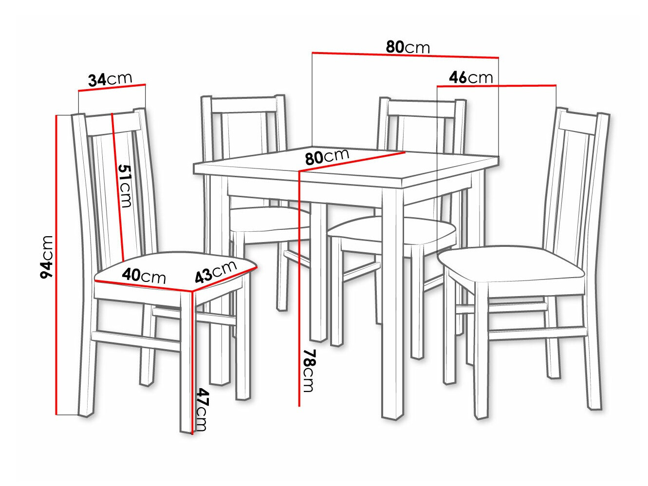 Dining set Victorville 310 (Sonoma oak)