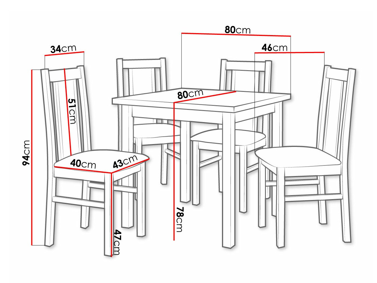 Dining set Victorville 310 (White)