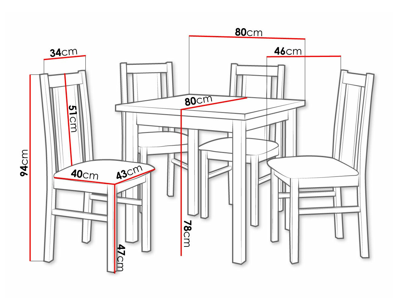 Dining set Victorville 310 (White)