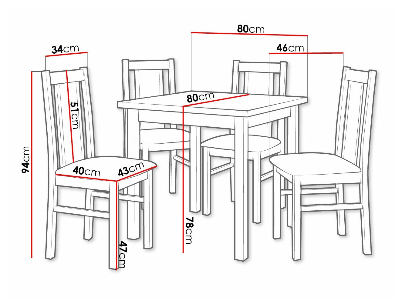 Dining set Victorville 310 (White)