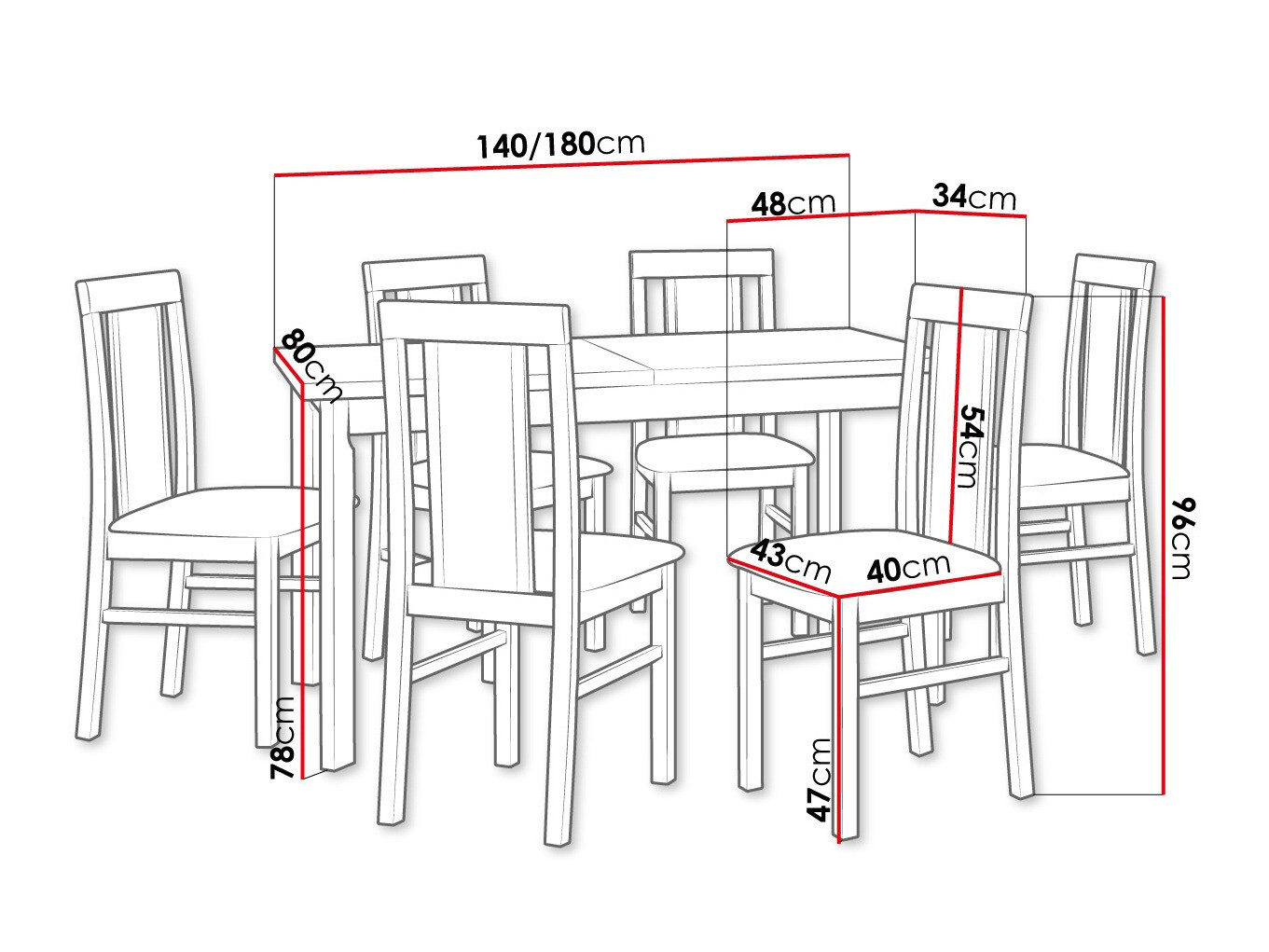 Dining set Victorville 315 (Nut)