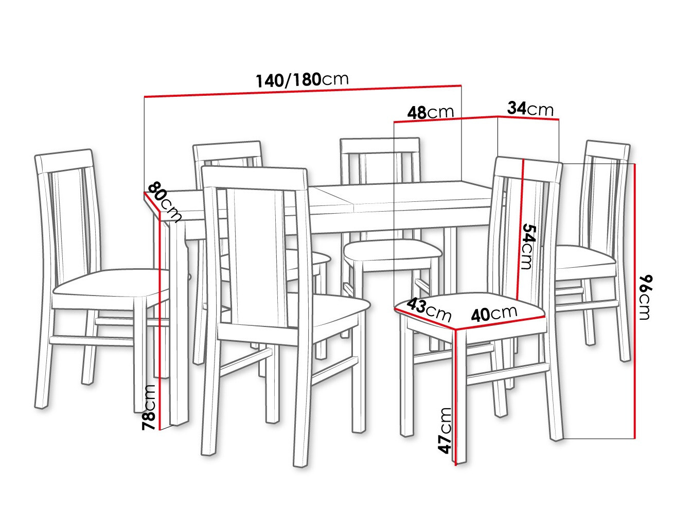 Dining set Victorville 315 (Nut)