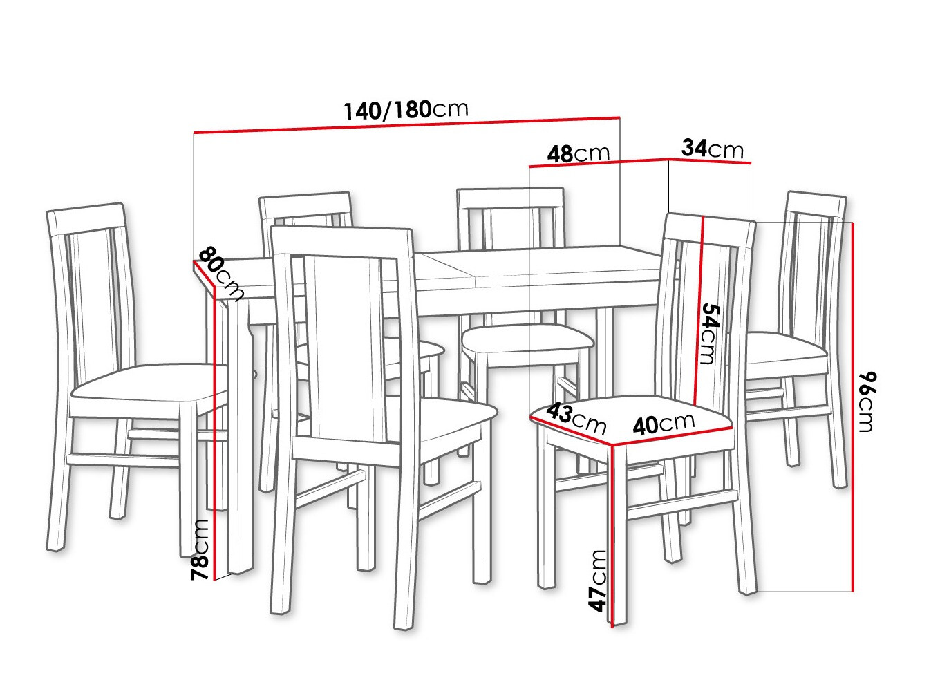 Dining set Victorville 315 (Nut)