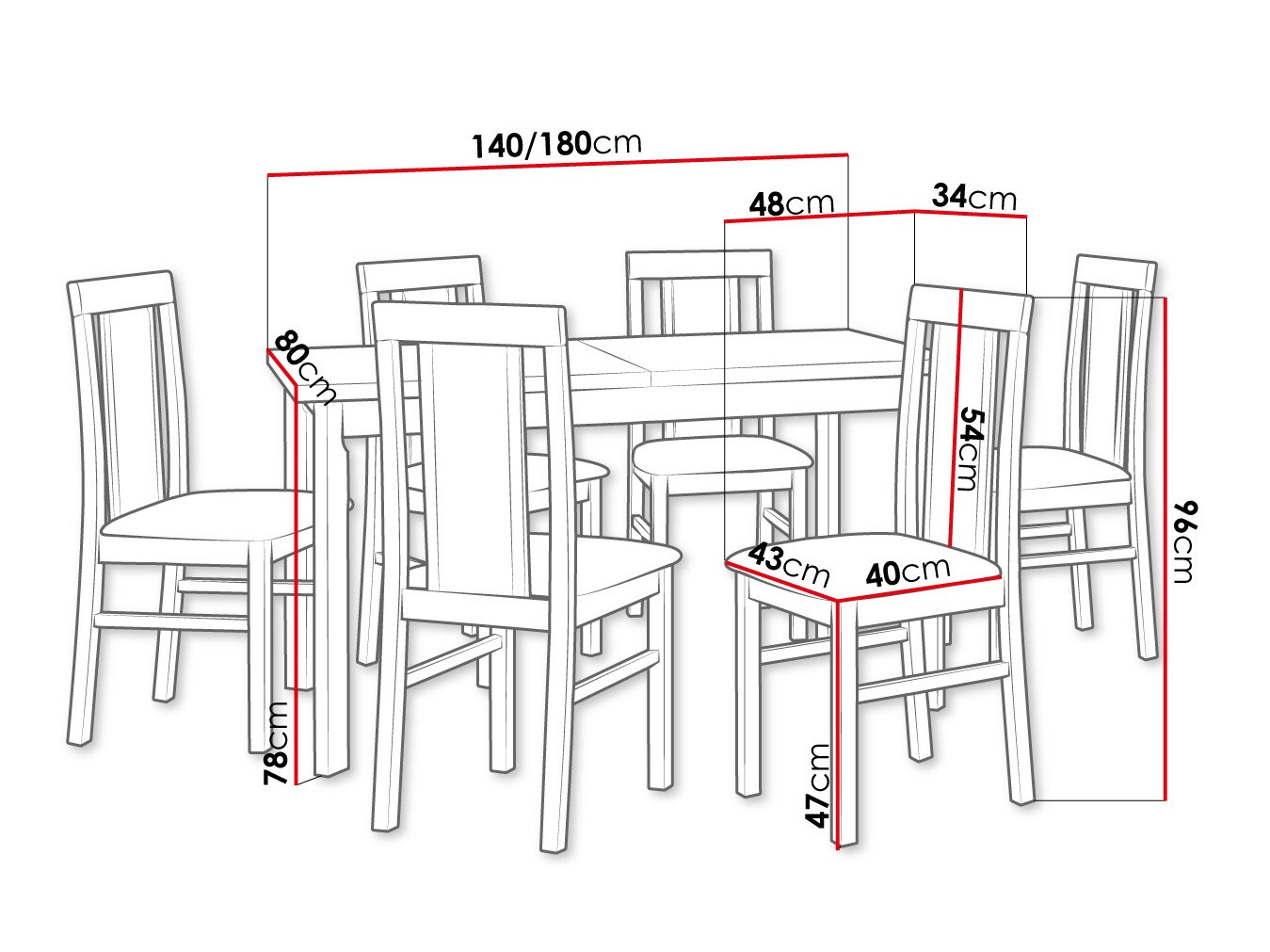 Dining set Victorville 315 (Nut)