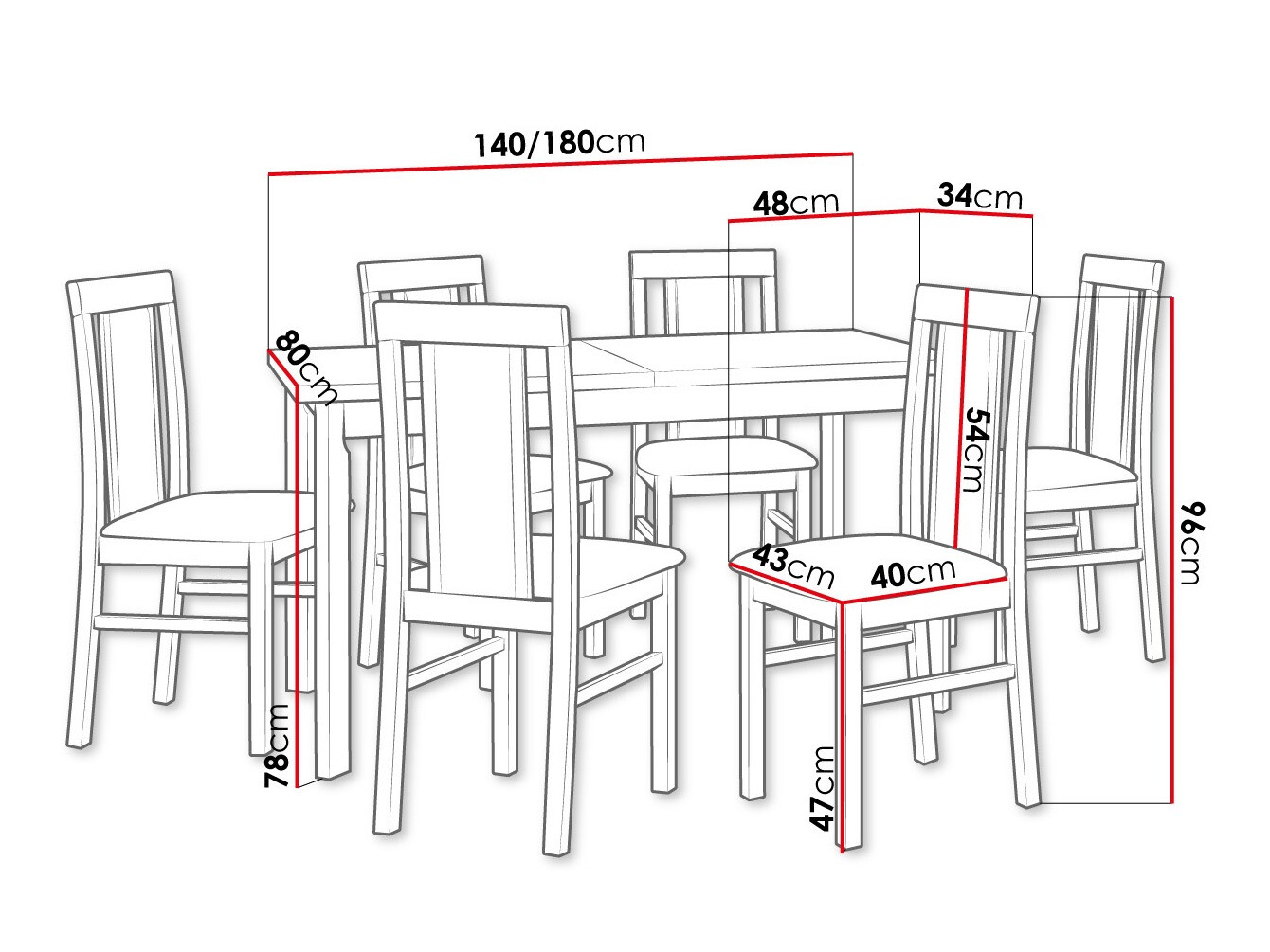 Dining set Victorville 315 (Nut)