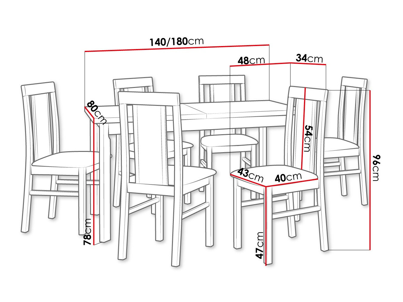 Dining set Victorville 315 (Sonoma oak)