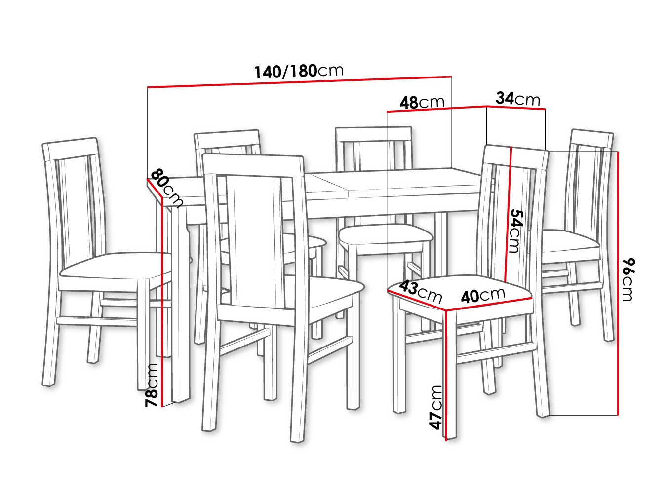 Dining set Victorville 315 (Sonoma oak)