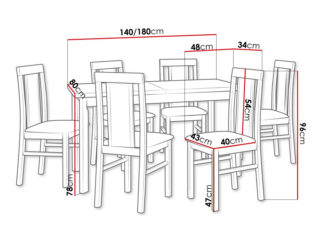 Dining set Victorville 315 (Sonoma oak)