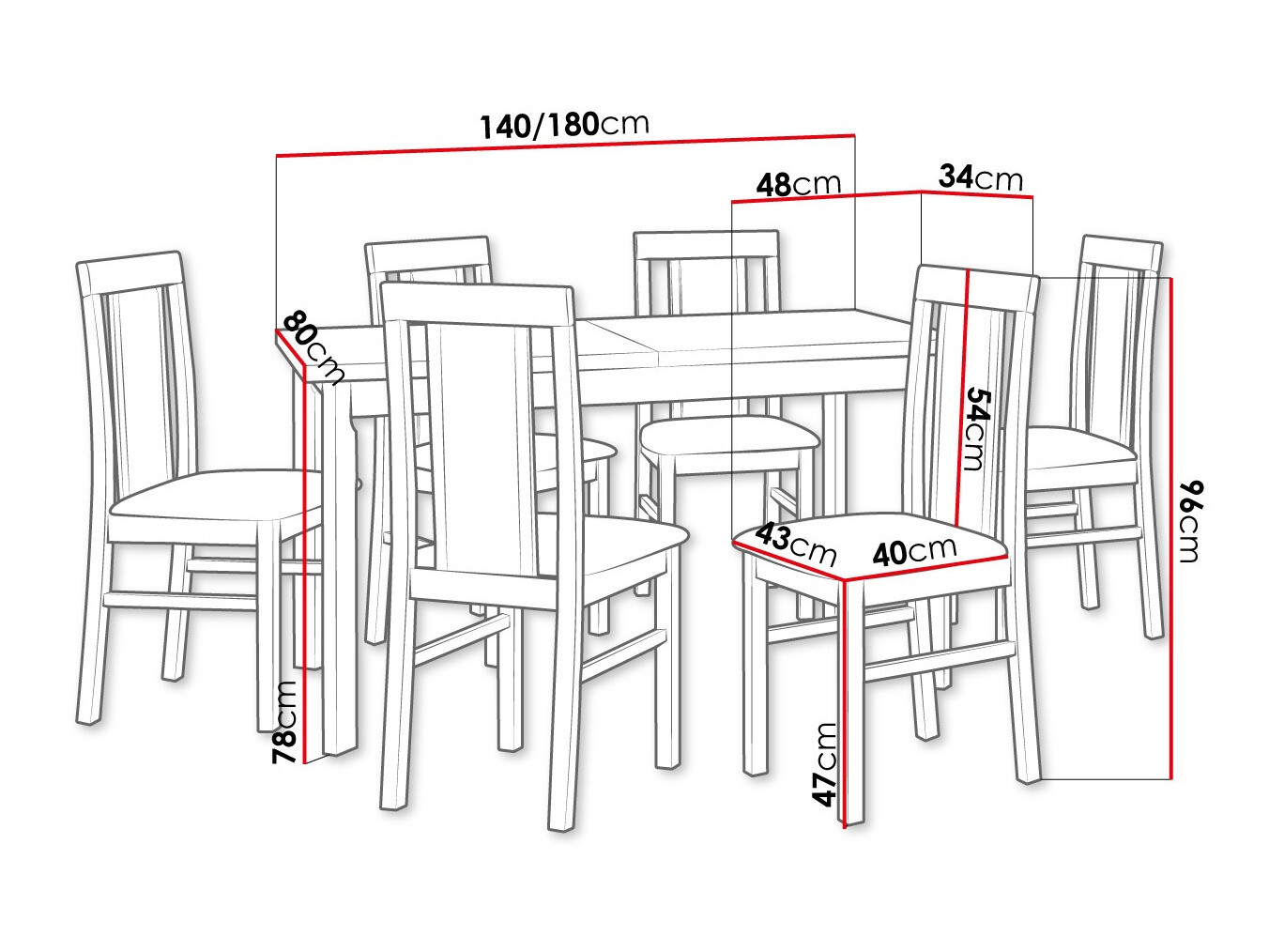 Dining set Victorville 315 (White)