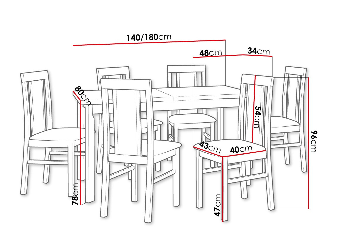 Dining set Victorville 315 (White)