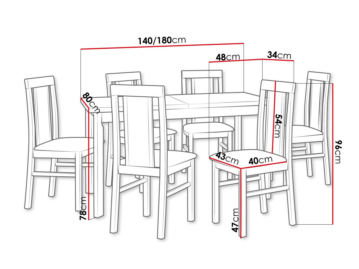Dining set Victorville 315 (White)