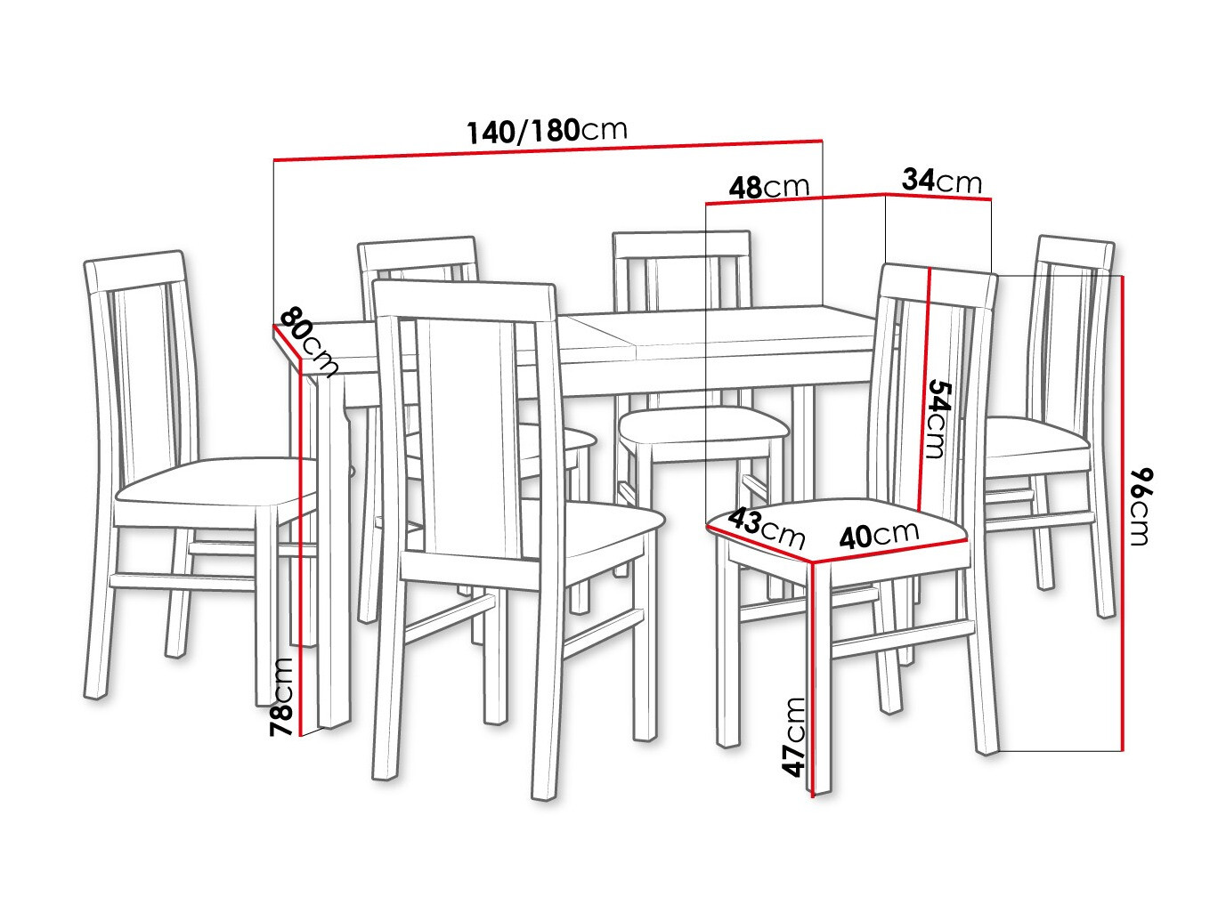 Dining set Victorville 315 (White)