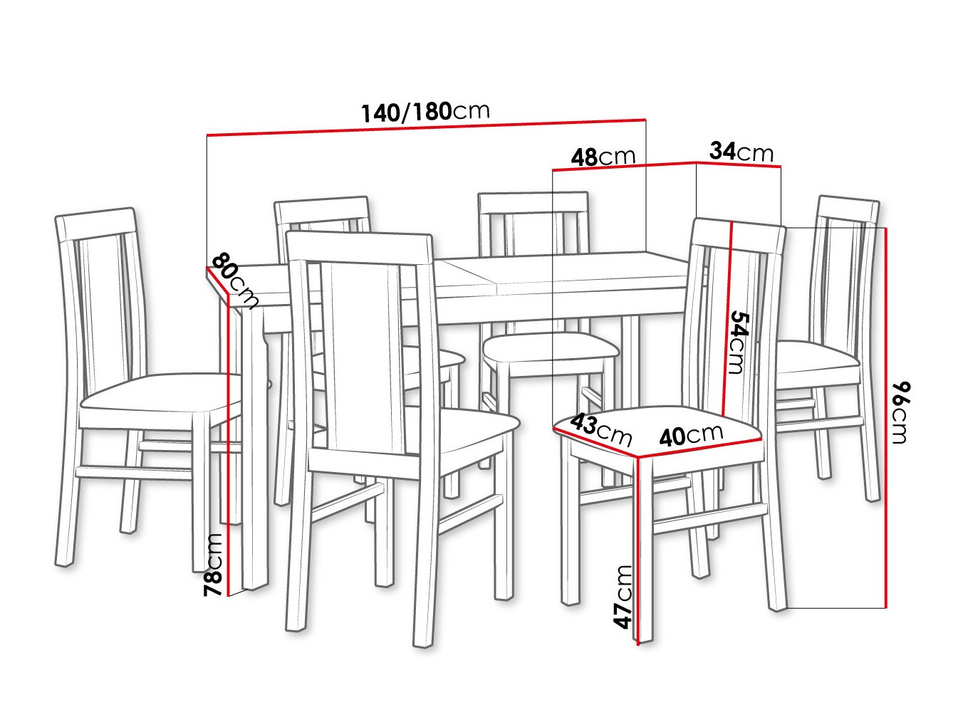 Dining set Victorville 315 (White)