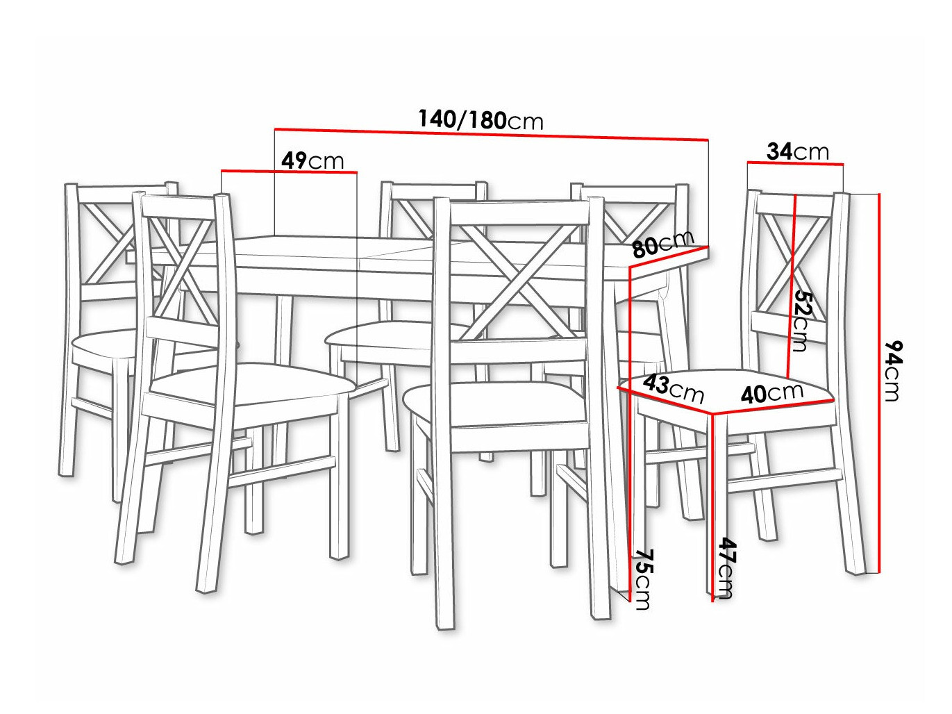 Dining set Victorville 316 (White)