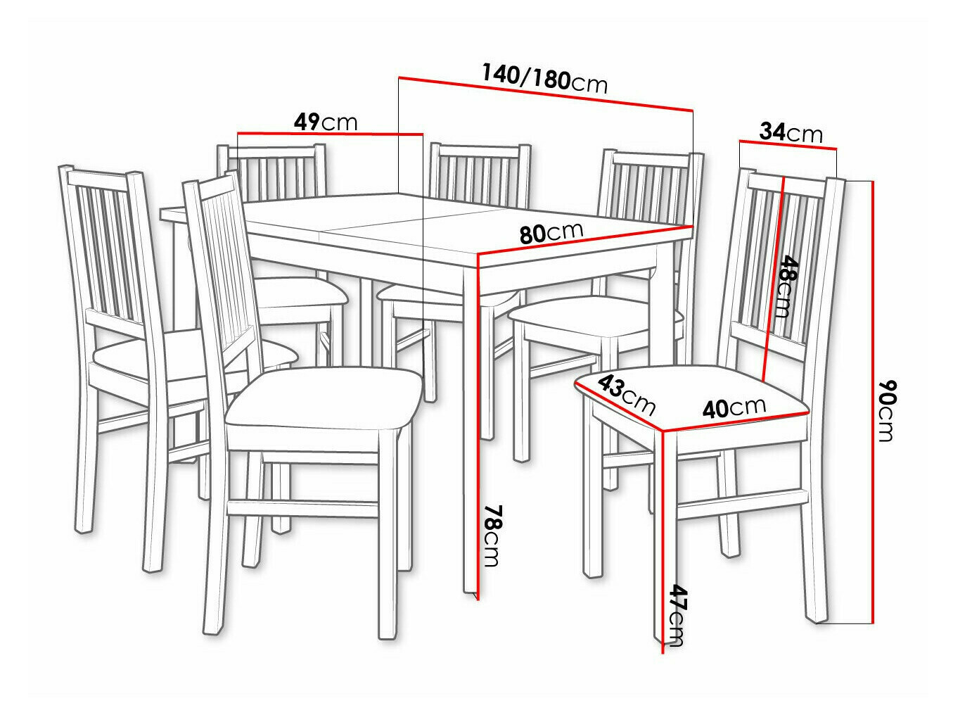Dining set Victorville 320 (Nut)