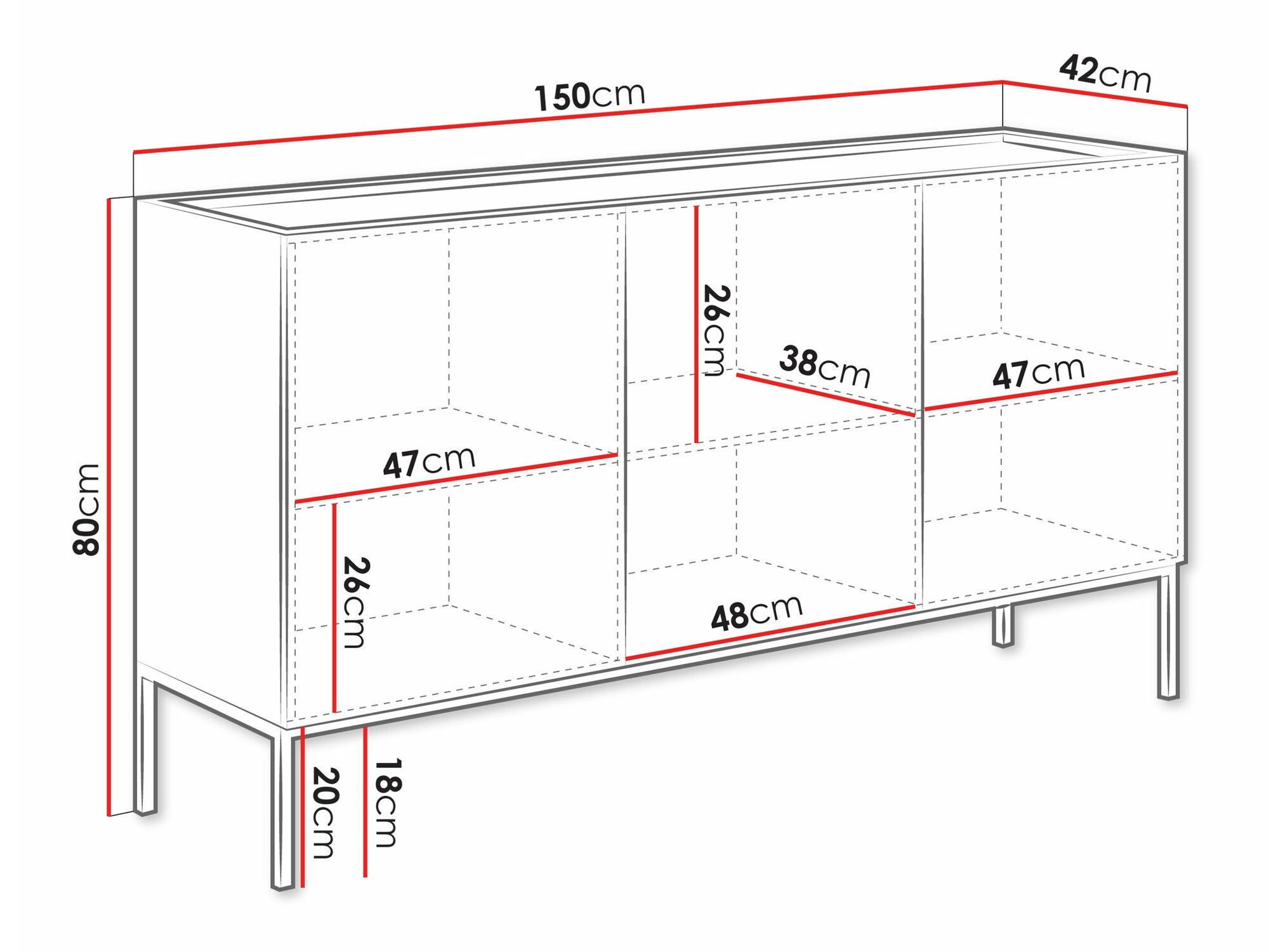 Sideboard Lunole 101 (Cashmere)