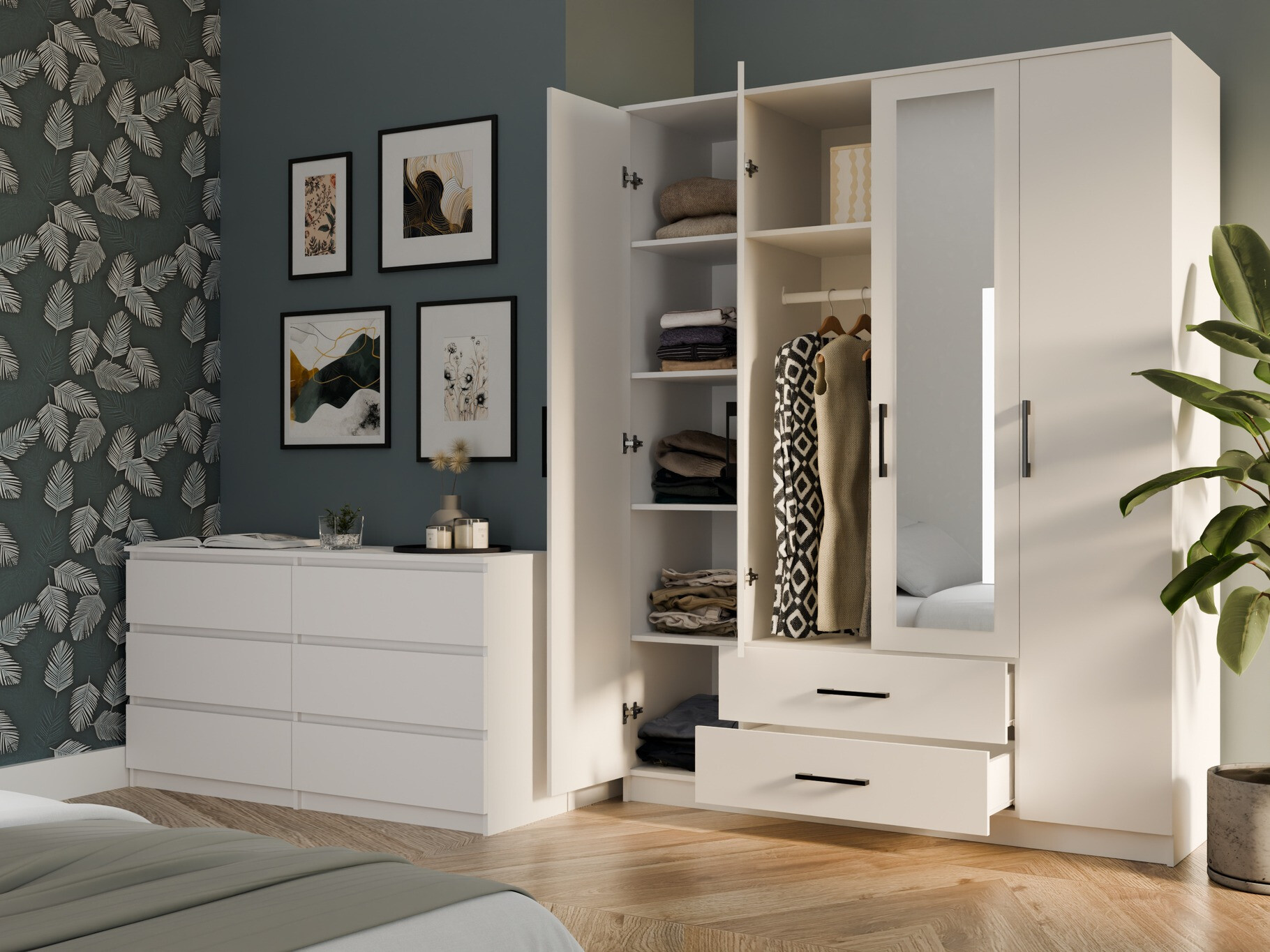 Wardrobe Mandeville 117 (White)