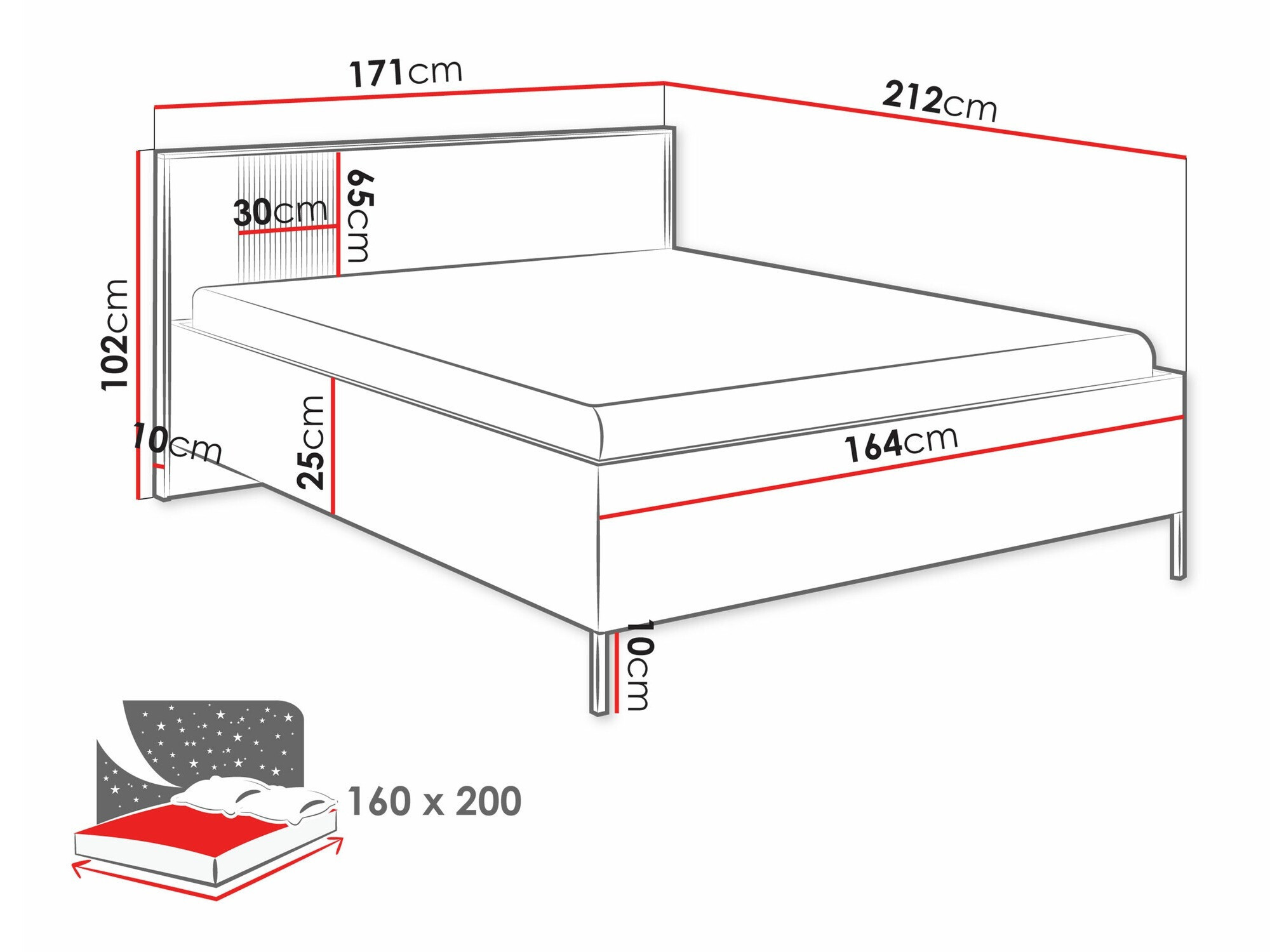 Bed Lunole 105 (Cashmere)