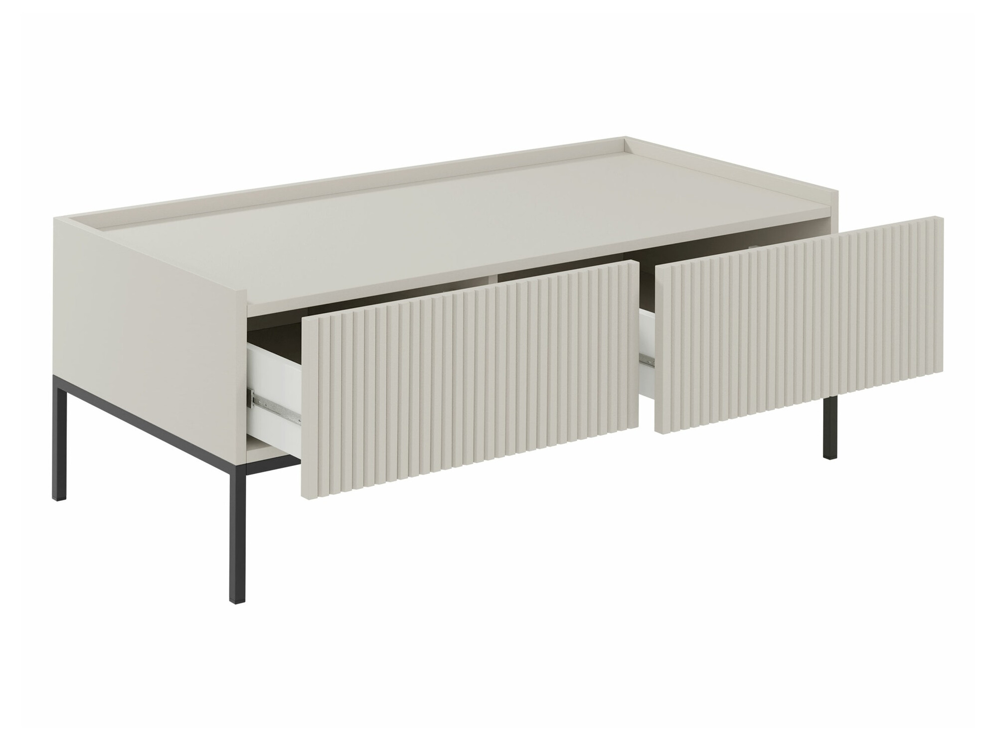 Coffee table Lunole 104 (Artisan oak + Black)