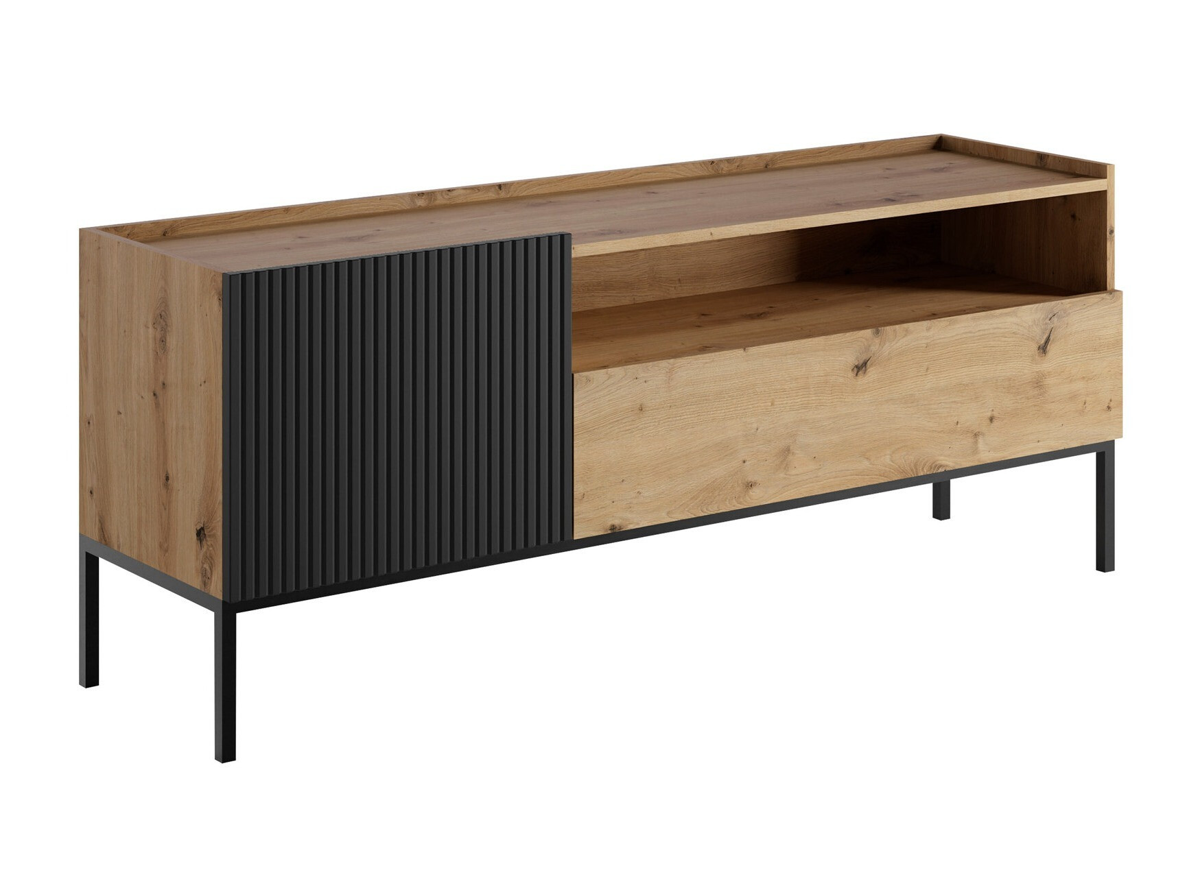 TV stand Lunole 108 (Artisan oak + Black)