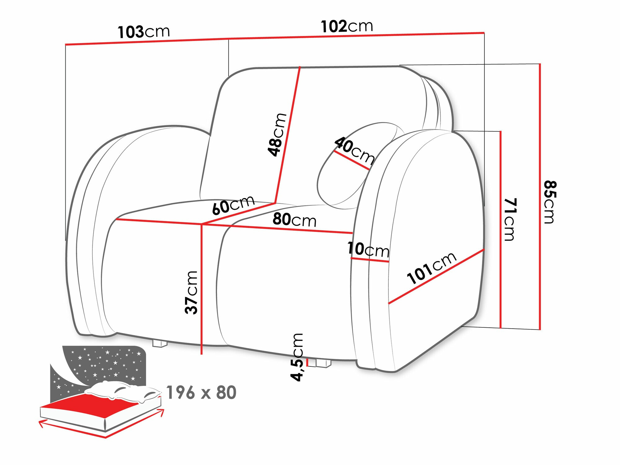 Armchair Citral I (Velo 623)