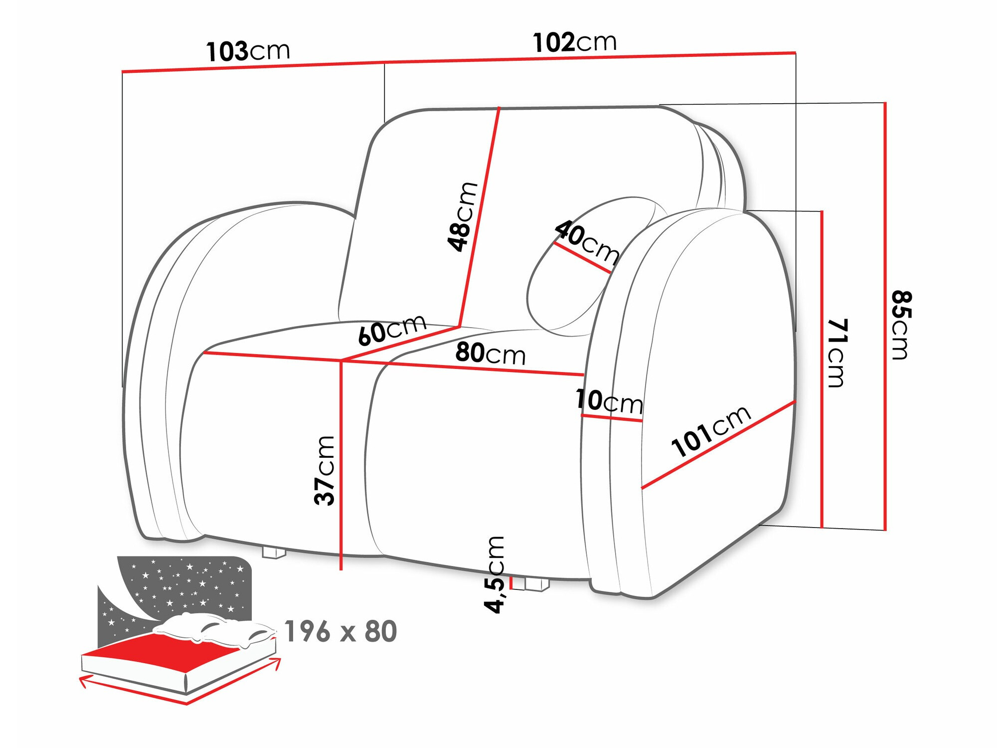 Armchair Citral I (Velo 635)